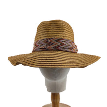 Load image into Gallery viewer, Wholesale Custom Logo Outdoor UV Protection Sun Hat Flat Top Straw Hat SHW08
