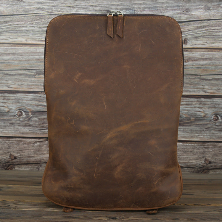 Genuine Leather Backpack For Men Waterproof School Bag Fashion Large Capacity Backpack SJB01