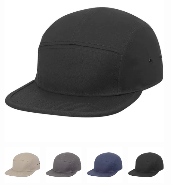 5 Panels Caps Snapback Custom Design Cotton Hats