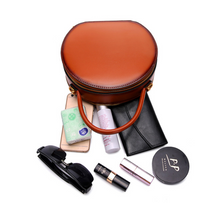 Load image into Gallery viewer, Genuine Leather Round Shape Handbag Shoulder Bag for Women GL-M23
