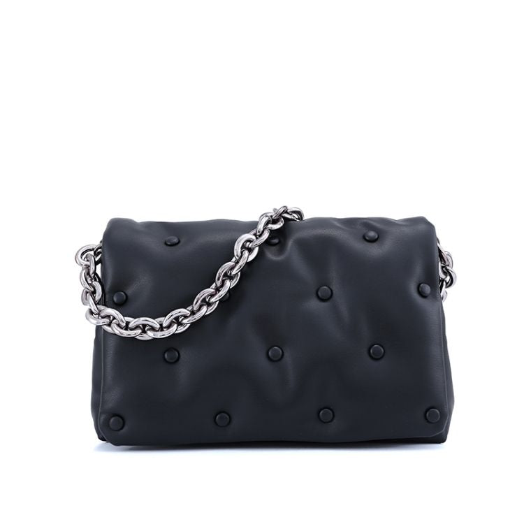 Black Genuine Leather Handbags For Women With Strap Handbag HGB-3
