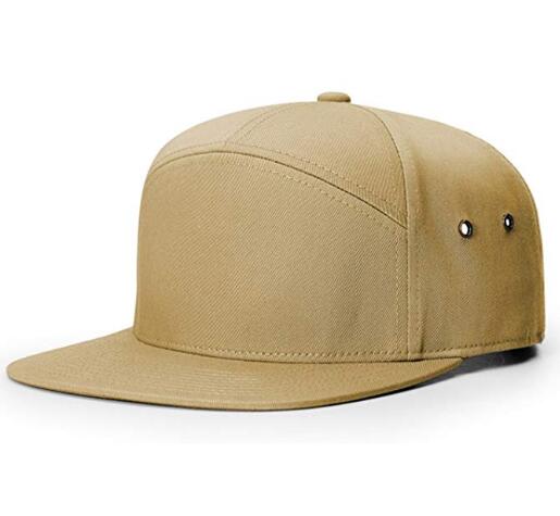 Snapback caps 7 panels hat cotton plain hats headgear for men and women sports caps