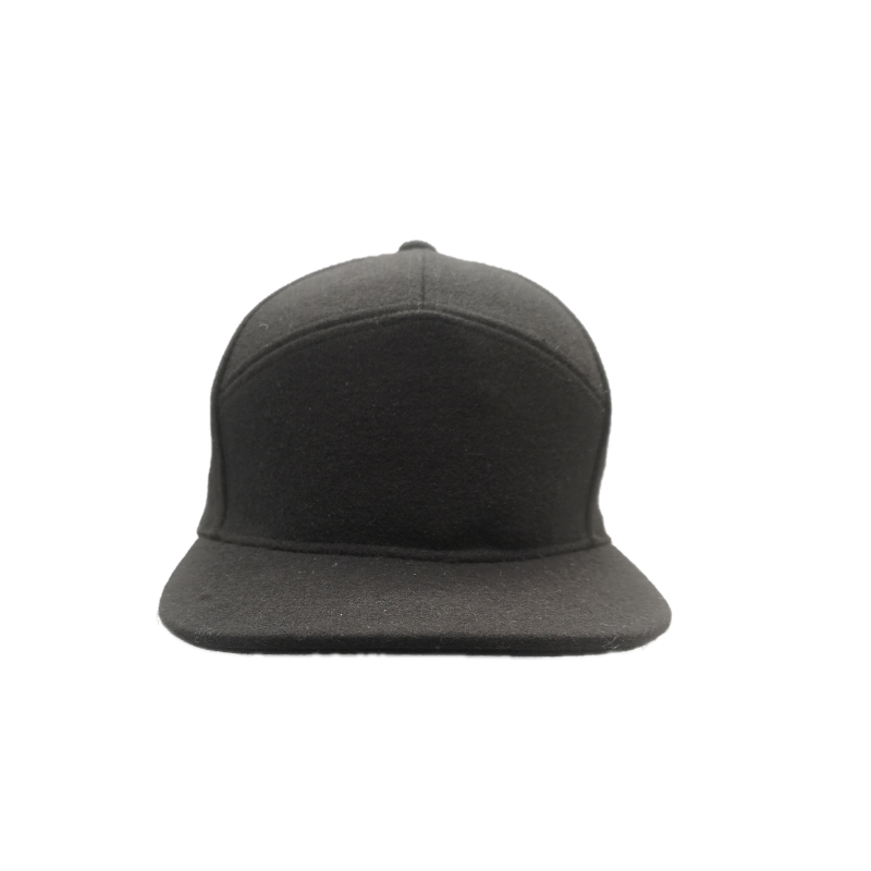 7 Panels Cap Wool Hat Adjustable Leather Strapback 7-Panel Snapback