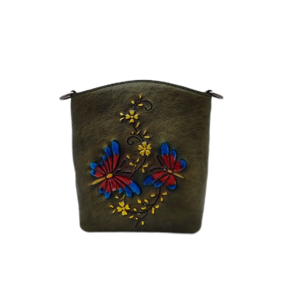 Retro Genuine Leather handbags for Women Embossed shoulder bags for Travel FGRE13